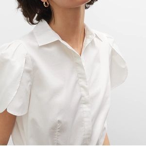Club Monaco Pleated Sleeve Shirt
